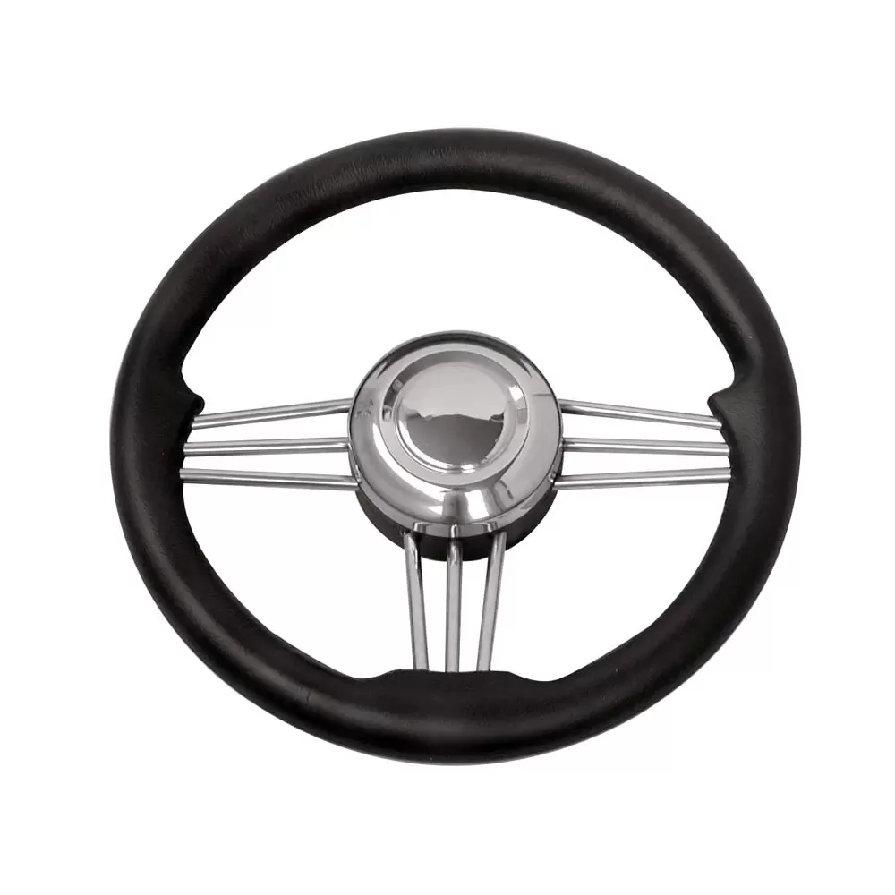 VOLANTE INOX IMPUGNAT. NERO CM.35