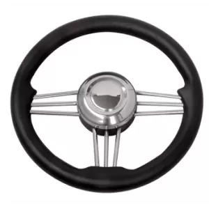 VOLANTE INOX IMPUGNAT. NERO CM.35