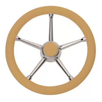 VOLANTE INOX IMPUGNAT.AVORIO CM.35