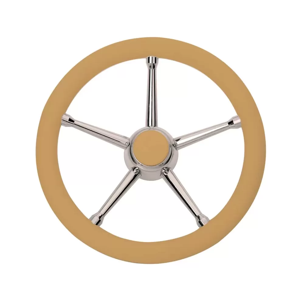VOLANTE INOX IMPUGNAT.AVORIO CM.35