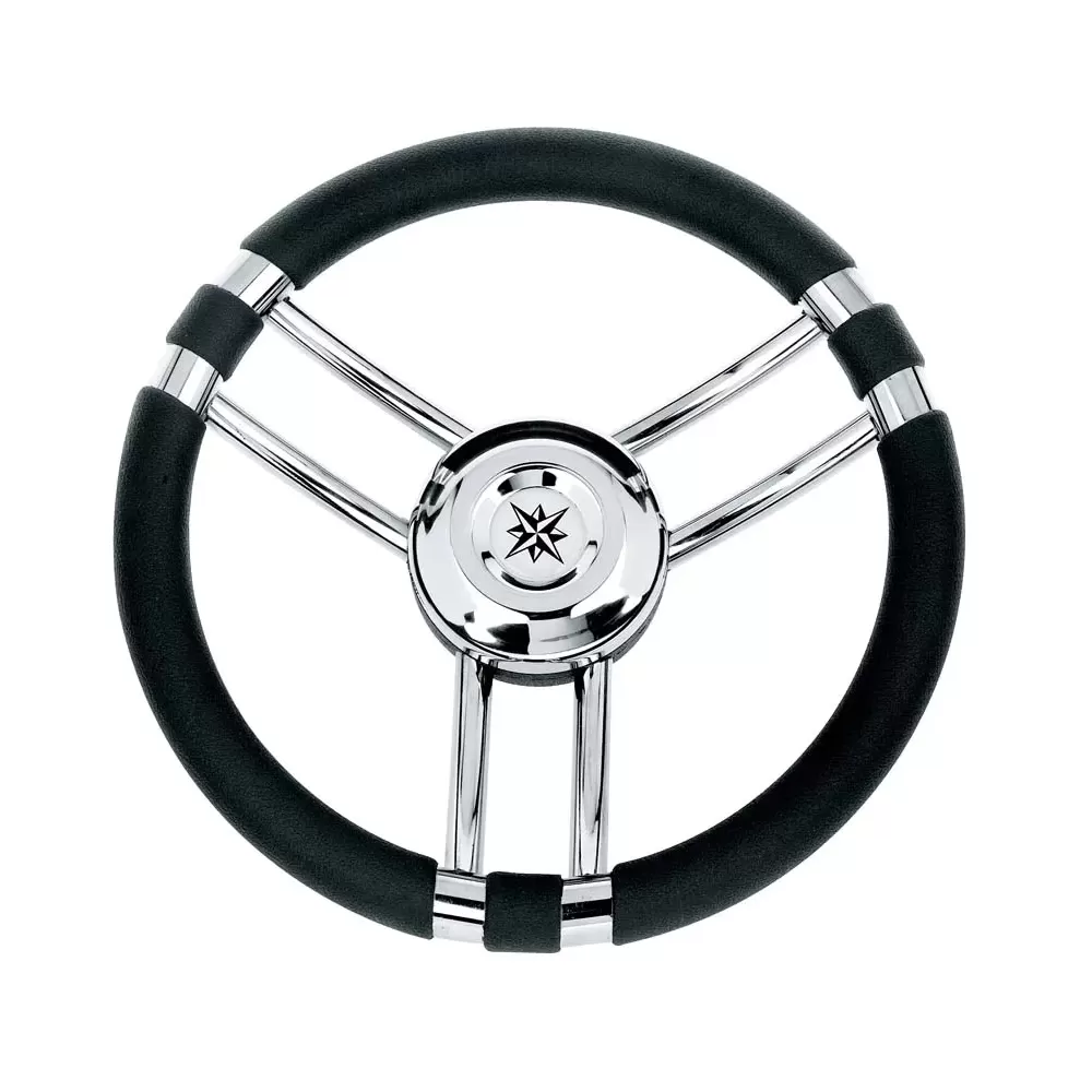 VOLANTE INOX IMPUGNAT.NERO CM.35