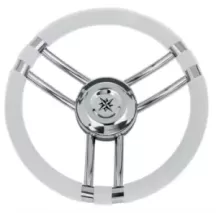 VOLANTE INOX IMPUGNAT.BIANCO CM.35