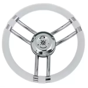 VOLANTE INOX IMPUGNAT.BIANCO CM.35