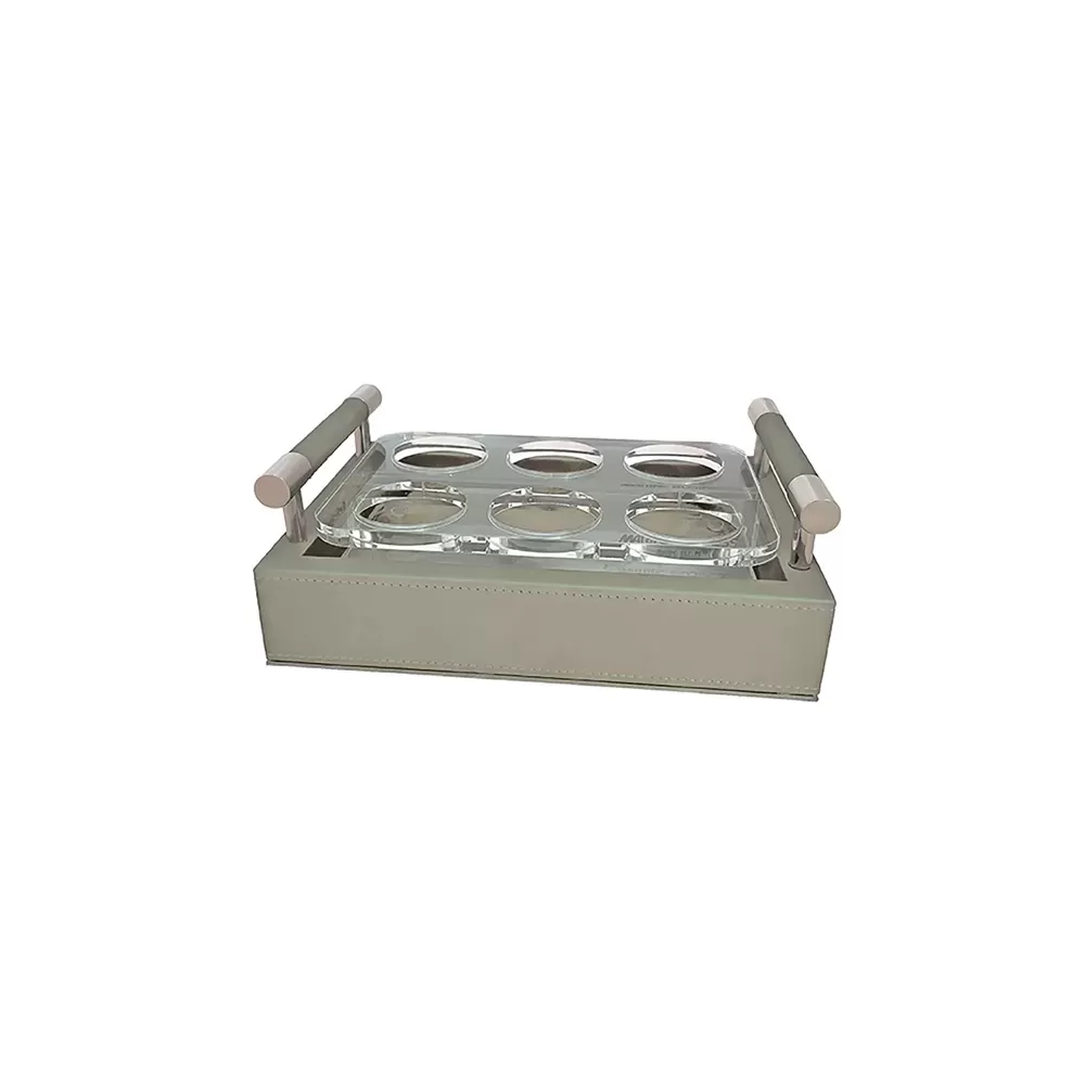 VASSOIO BEIGE PER BICCHIERINI