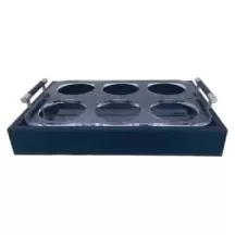 VASSOIO NAVY PER BICCHIERI MEDI