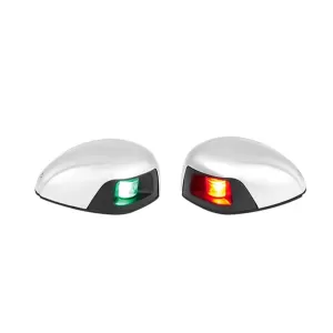 COPPIA FANALI LED  INOX ORIZZONTALE