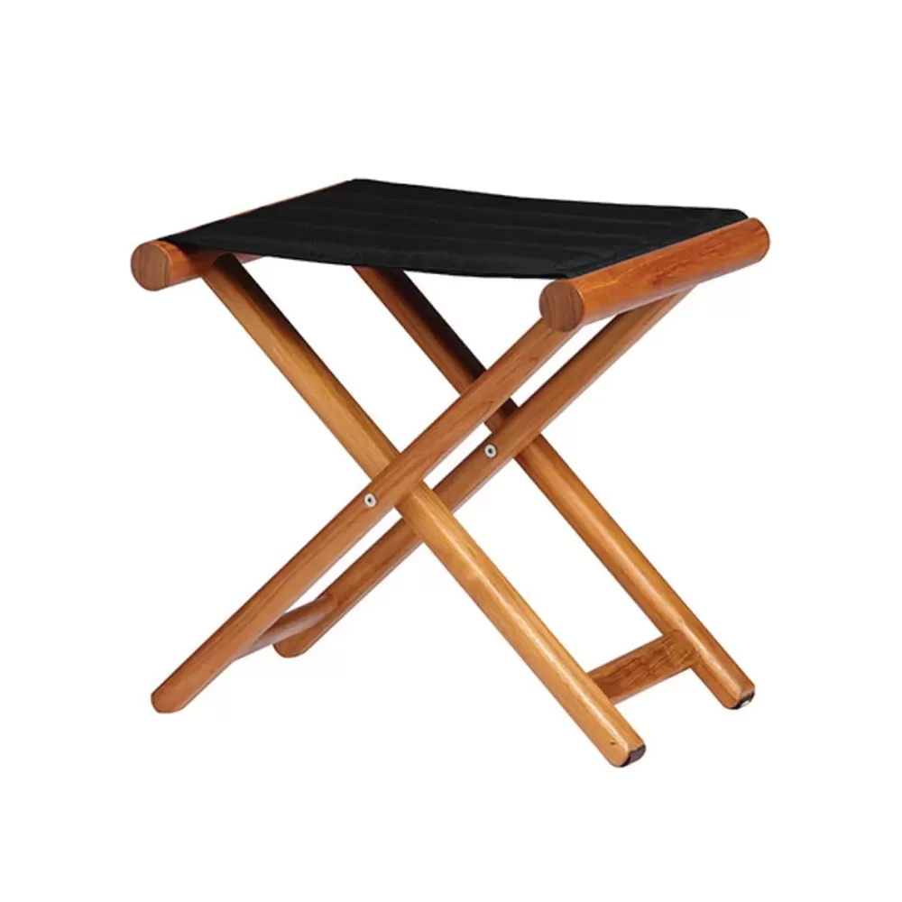 SGABELLO TEAK PIEGHEVOLE NERO