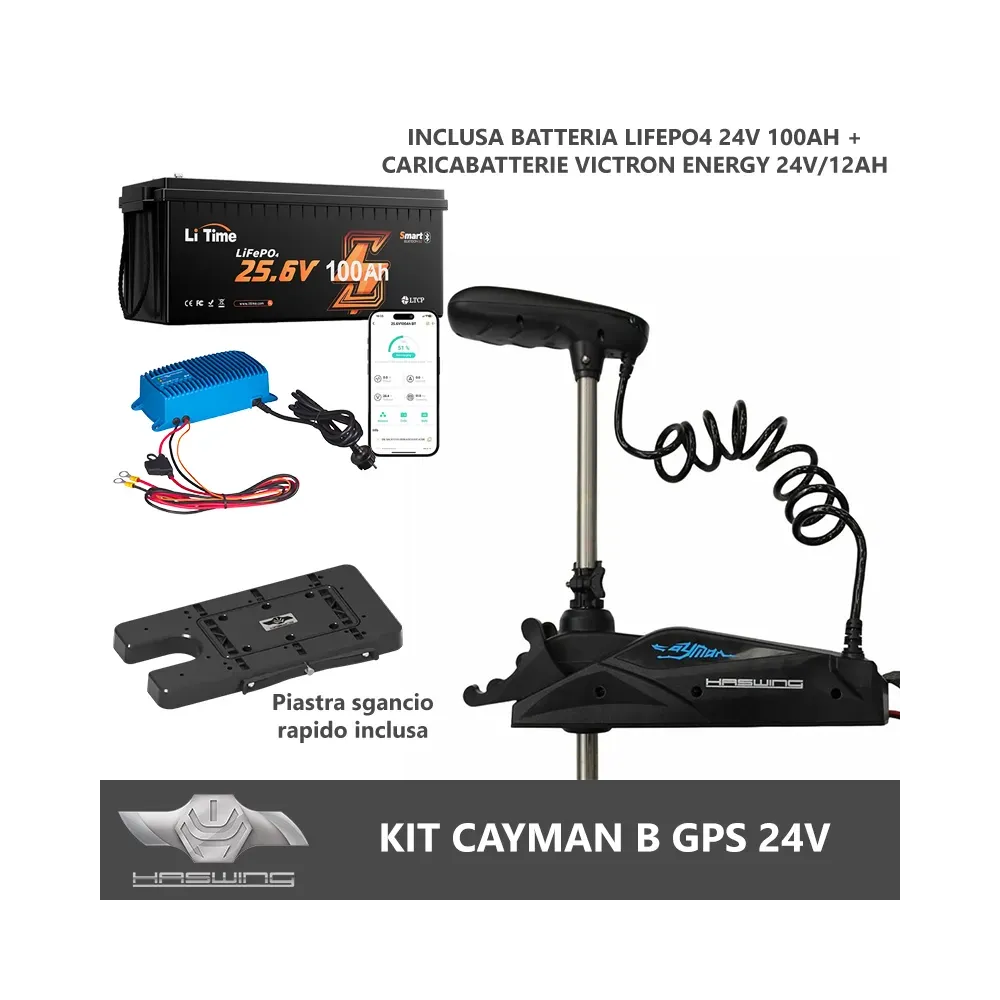 Pacchetto Haswing Cayman-B GPS 80lb gambo 72" - Funzione Ancora Versione 1.6